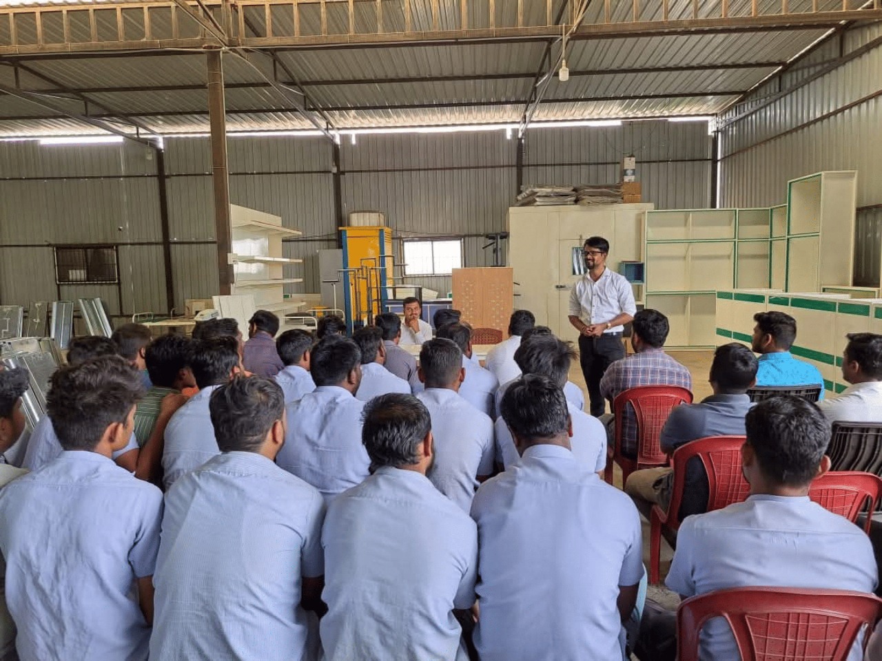 Group of happy placed students
